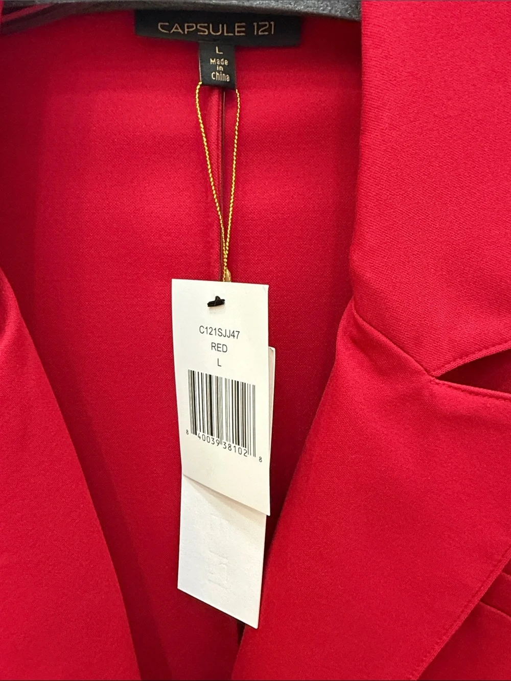 Tailored Red Women's Blazer Jacket - Classic Single-Button Blazer